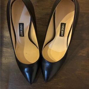 Nine West Black Leather Women's Shoes